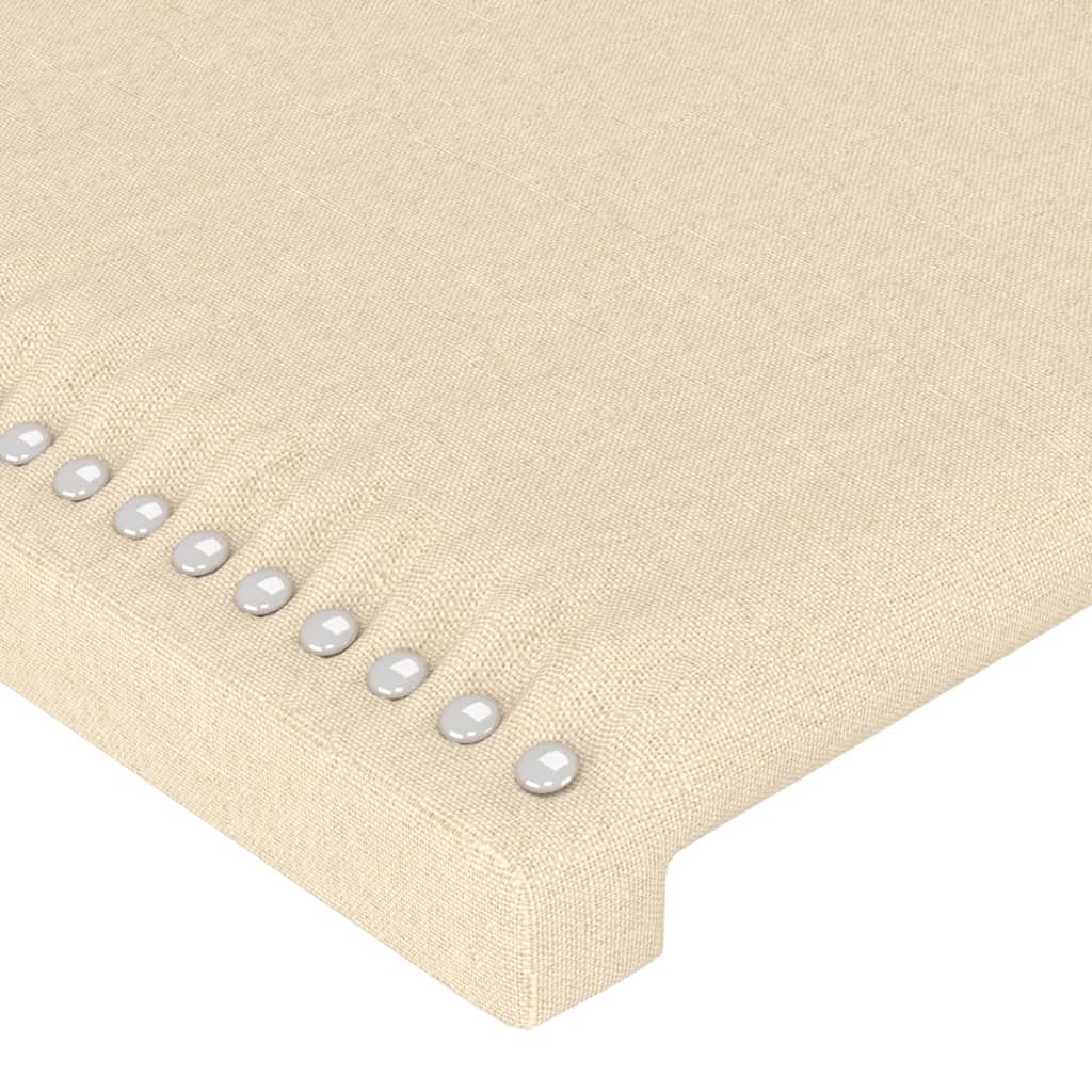 Hoofdbord Met Randen Stof Kleurig Crème 147 x 23 x 78/88 cm