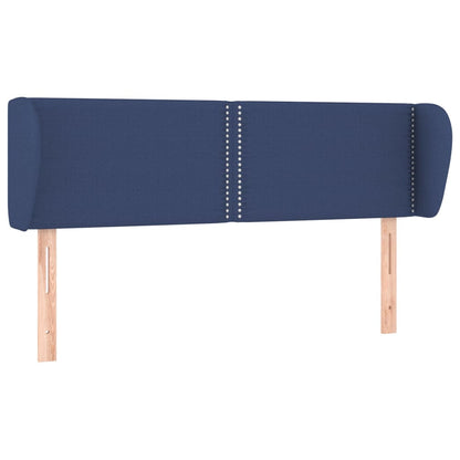 Hoofdbord Met Randen Stof Blauw 147 x 23 x 78/88 cm