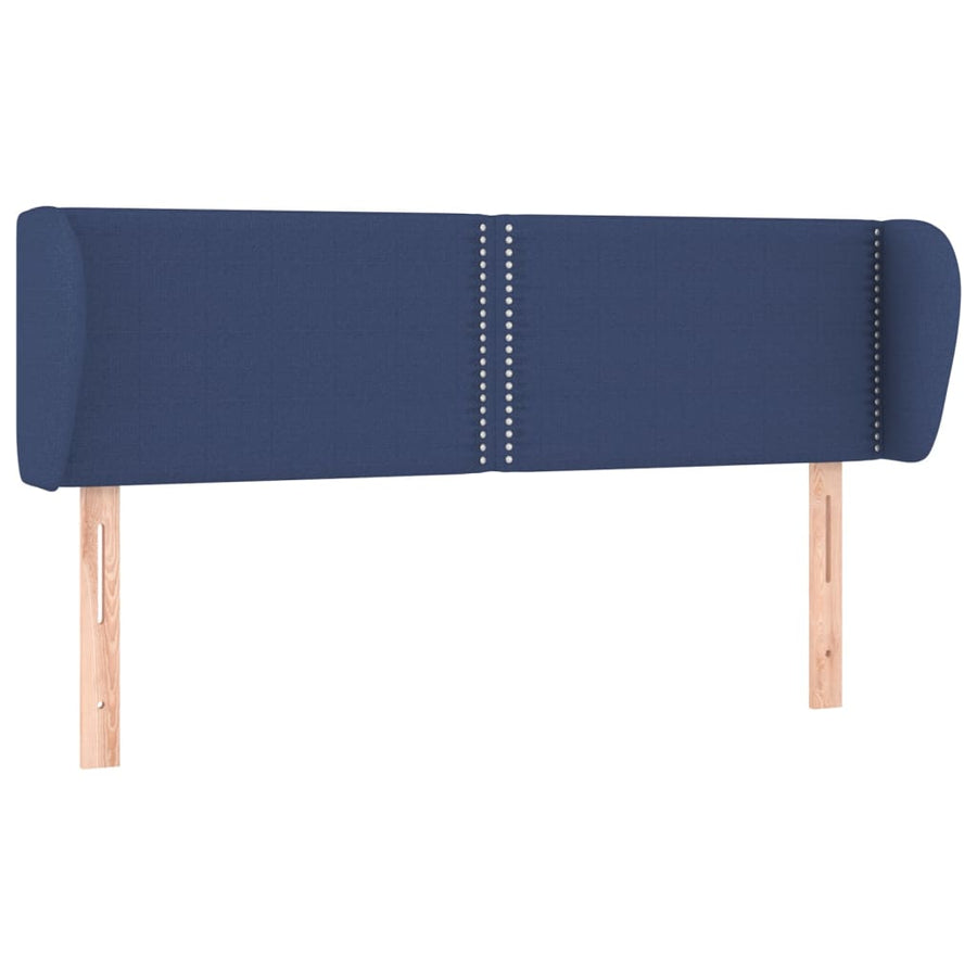 Hoofdbord Met Randen Stof Blauw 147 x 23 x 78/88 cm