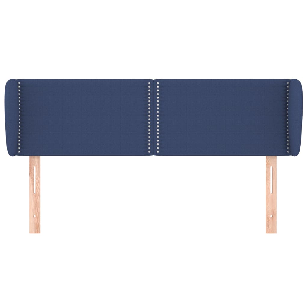Hoofdbord Met Randen Stof Blauw 147 x 23 x 78/88 cm
