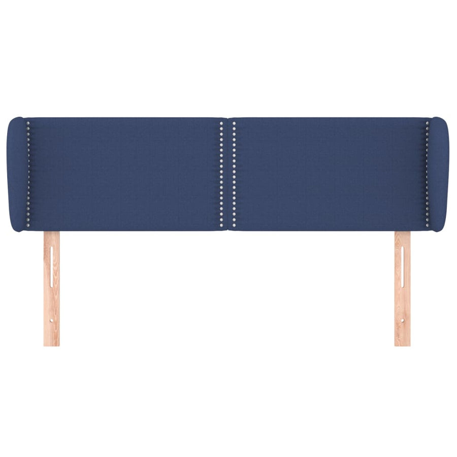 Hoofdbord Met Randen Stof Blauw 147 x 23 x 78/88 cm