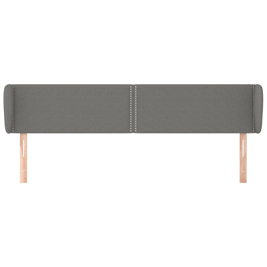 Hoofdbord Met Randen Stof Donkergrijs 183 x 23 x 78/88 cm