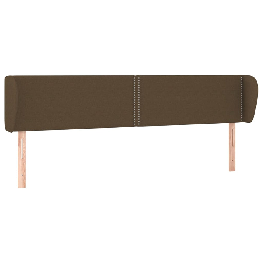 Hoofdbord met randen 183x23x78/88 cm stof donkerbruin 183 x 23 x 78/88 cm