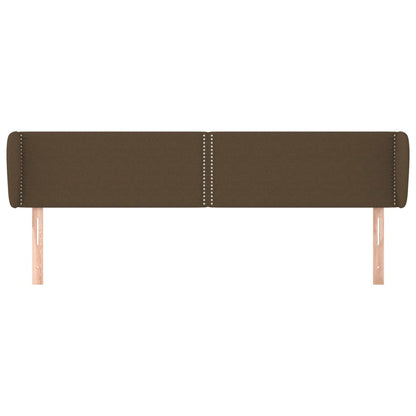 Hoofdbord met randen 183x23x78/88 cm stof donkerbruin 183 x 23 x 78/88 cm