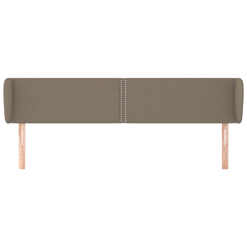 Hoofdbord Met Randen Stof Taupe 183 x 23 x 78/88 cm