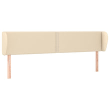 Hoofdbord Met Randen Stof Kleurig Crème 183 x 23 x 78/88 cm