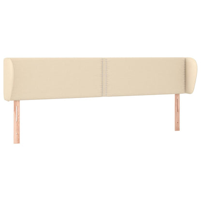 Hoofdbord Met Randen Stof Kleurig Crème 183 x 23 x 78/88 cm