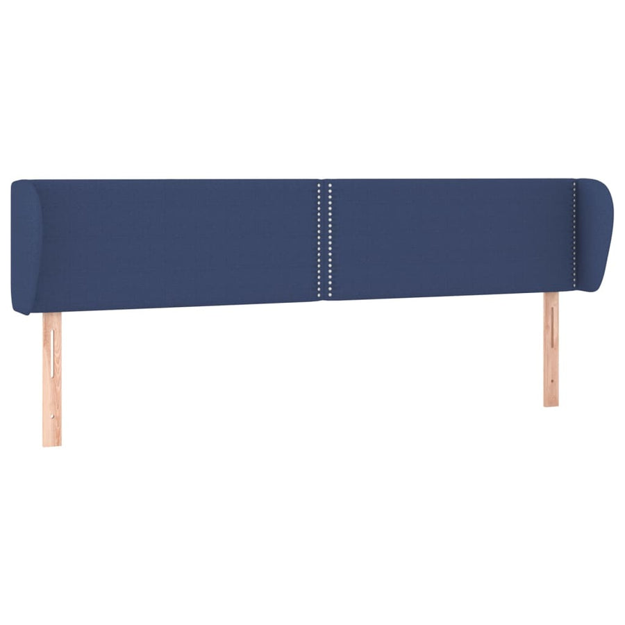 Hoofdbord Met Randen Stof Blauw 183 x 23 x 78/88 cm