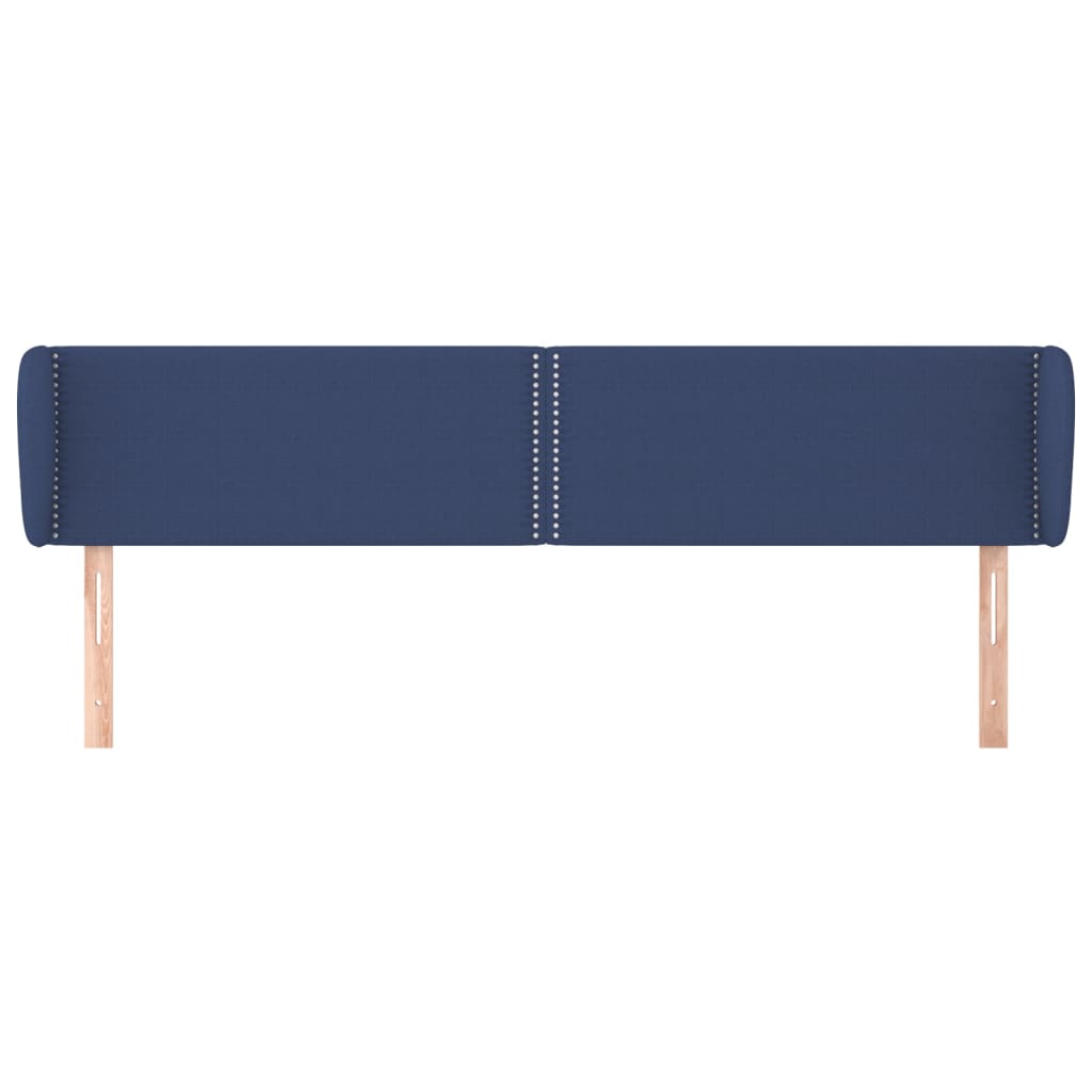Hoofdbord Met Randen Stof Blauw 183 x 23 x 78/88 cm