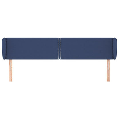 Hoofdbord Met Randen Stof Blauw 183 x 23 x 78/88 cm