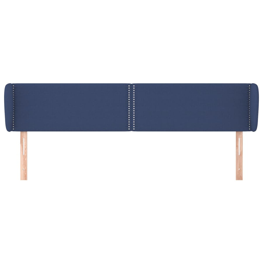 Hoofdbord Met Randen Stof Blauw 183 x 23 x 78/88 cm