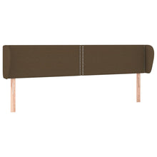 Hoofdbord met randen 203x23x78/88 cm stof donkerbruin 203 x 23 x 78/88 cm