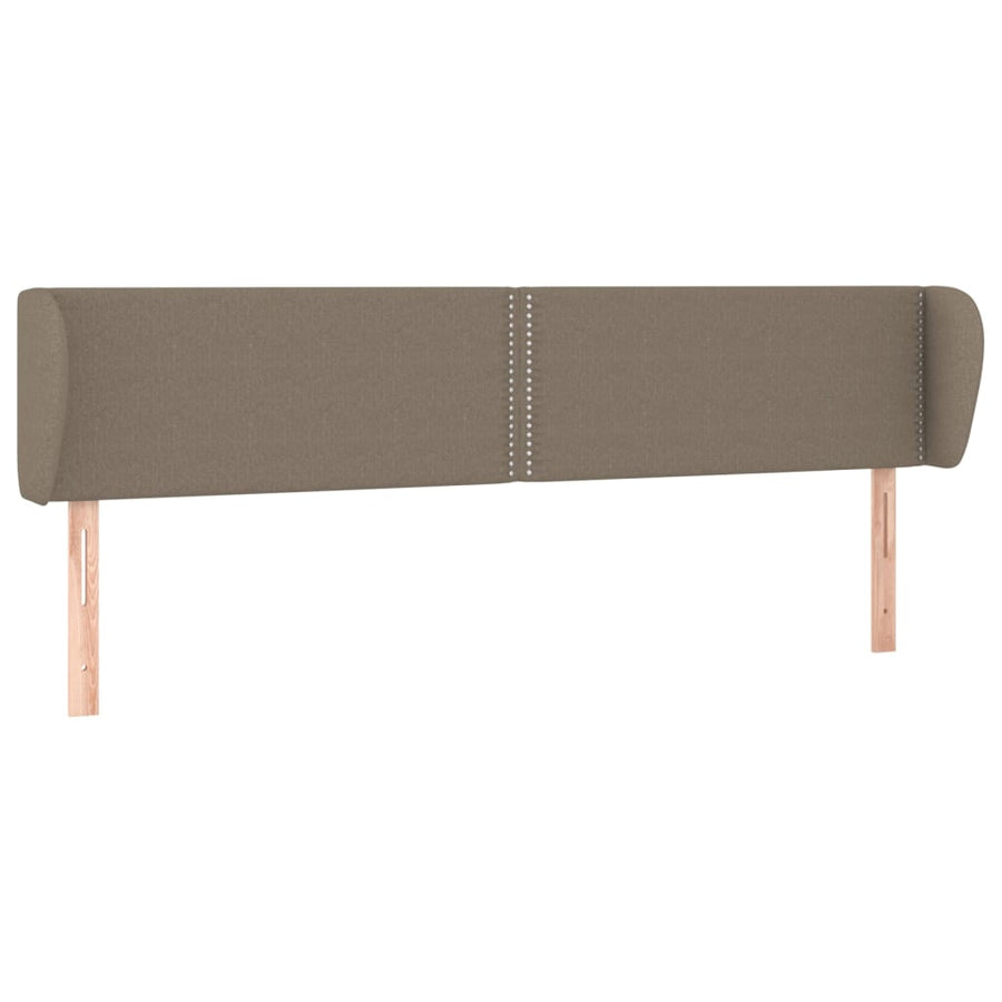 Hoofdbord Met Randen Stof Taupe 203 x 23 x 78/88 cm
