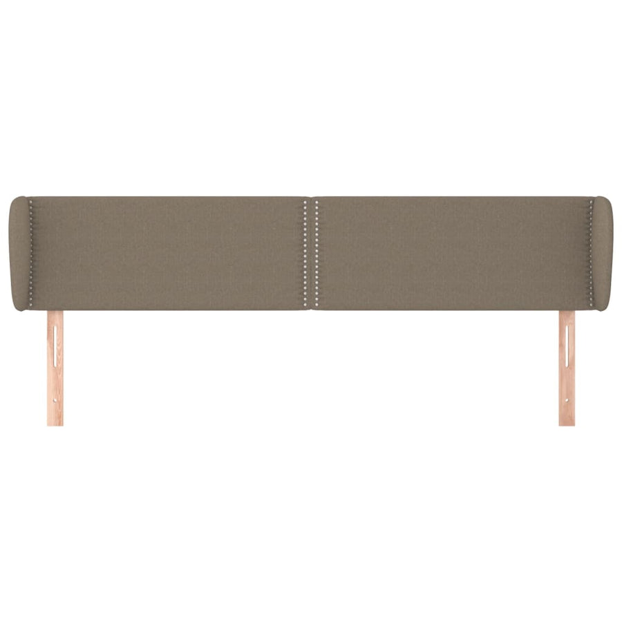 Hoofdbord Met Randen Stof Taupe 203 x 23 x 78/88 cm