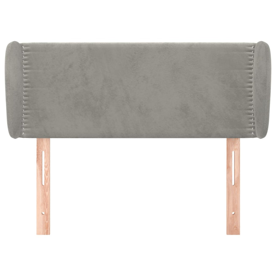 Hoofdbord Met Randen Fluweel 83 x 23 x 78/88 cm Lichtgrijs