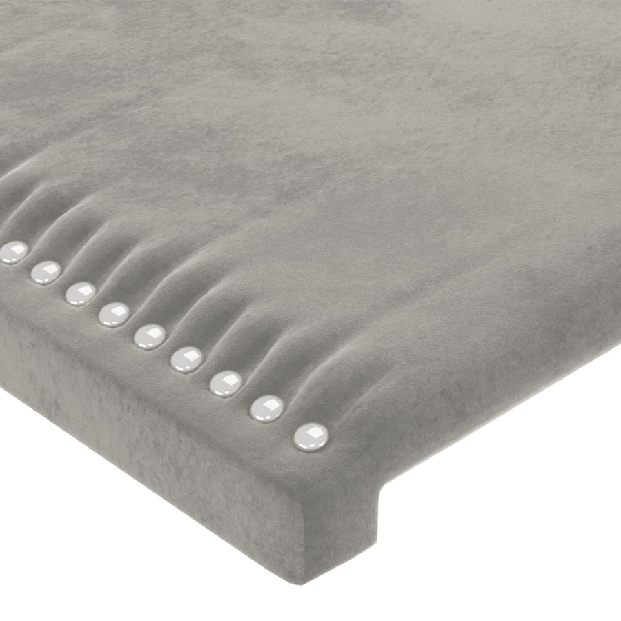 Hoofdbord Met Randen Fluweel 93 x 23 x 78/88 cm Lichtgrijs