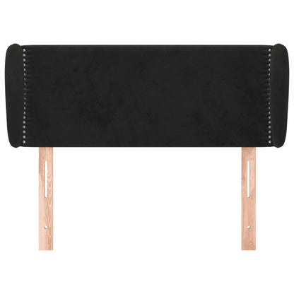 Hoofdbord Met Randen Fluweel 93 x 23 x 78/88 cm Zwart