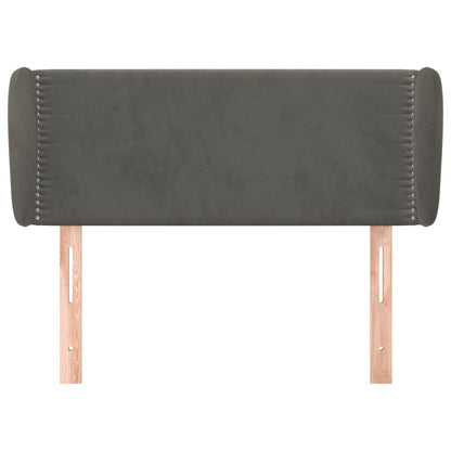Hoofdbord Met Randen Fluweel 103 x 23 x 78/88 cm Donkergrijs