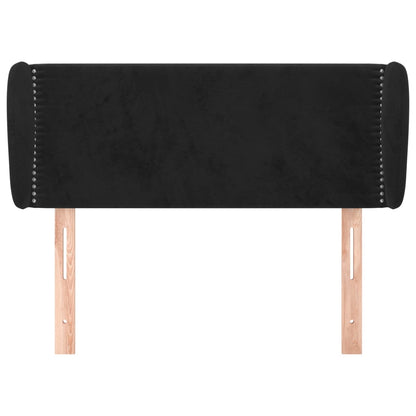 Hoofdbord Met Randen Fluweel 103 x 23 x 78/88 cm Zwart