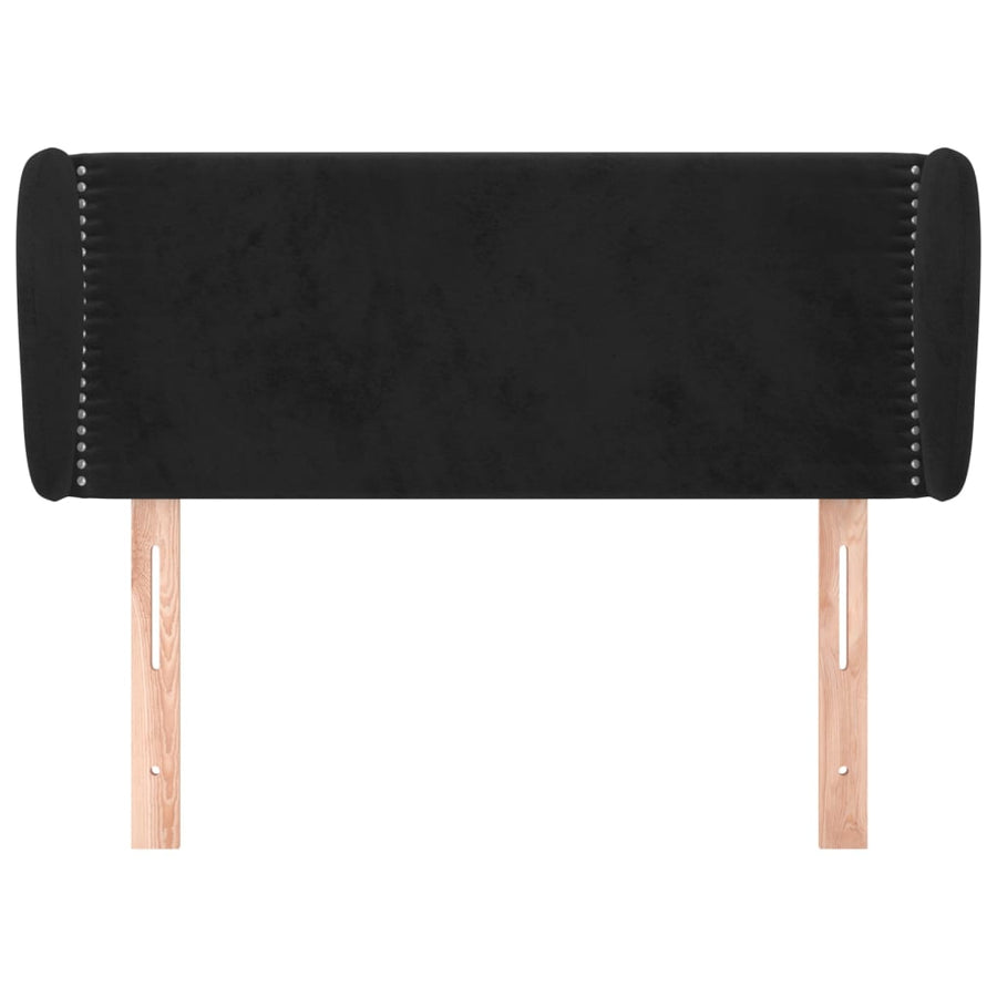 Hoofdbord Met Randen Fluweel 103 x 23 x 78/88 cm Zwart