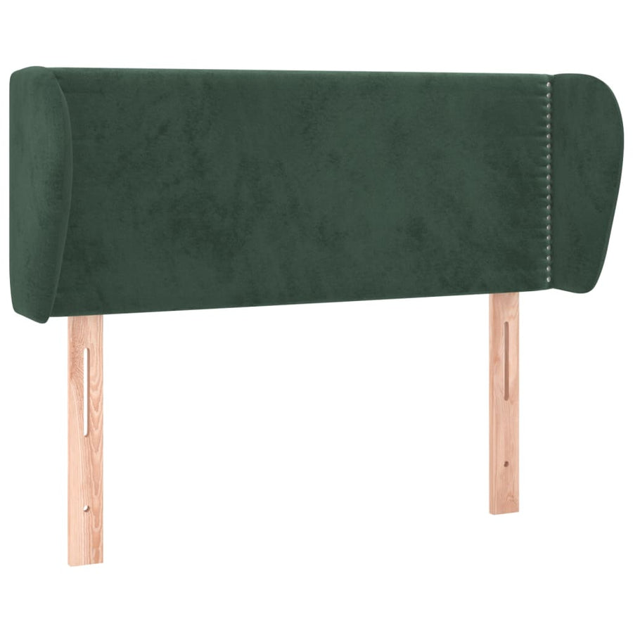 Hoofdbord Met Randen Fluweel 103 x 23 x 78/88 cm Donkergroen