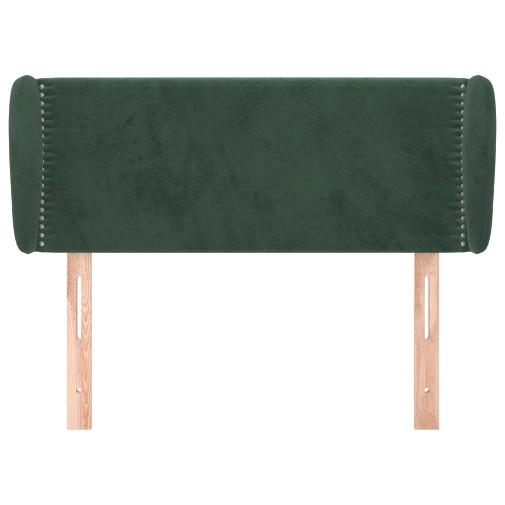 Hoofdbord Met Randen Fluweel 103 x 23 x 78/88 cm Donkergroen