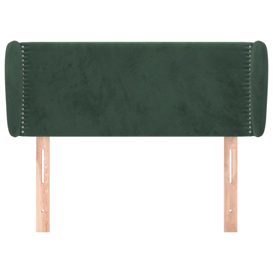 Hoofdbord Met Randen Fluweel 103 x 23 x 78/88 cm Donkergroen