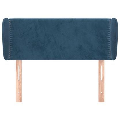 Hoofdbord Met Randen Fluweel 1 103 x 23 x 78/88 cm Donkerblauw
