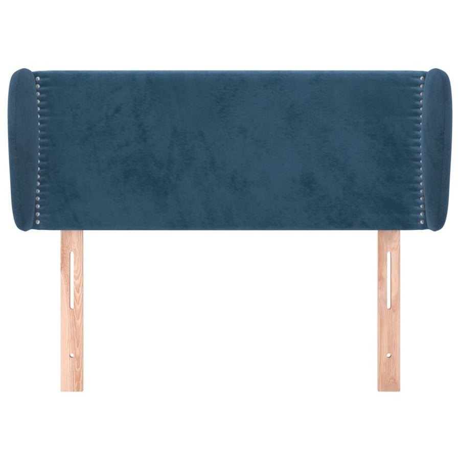 Hoofdbord Met Randen Fluweel 1 103 x 23 x 78/88 cm Donkerblauw