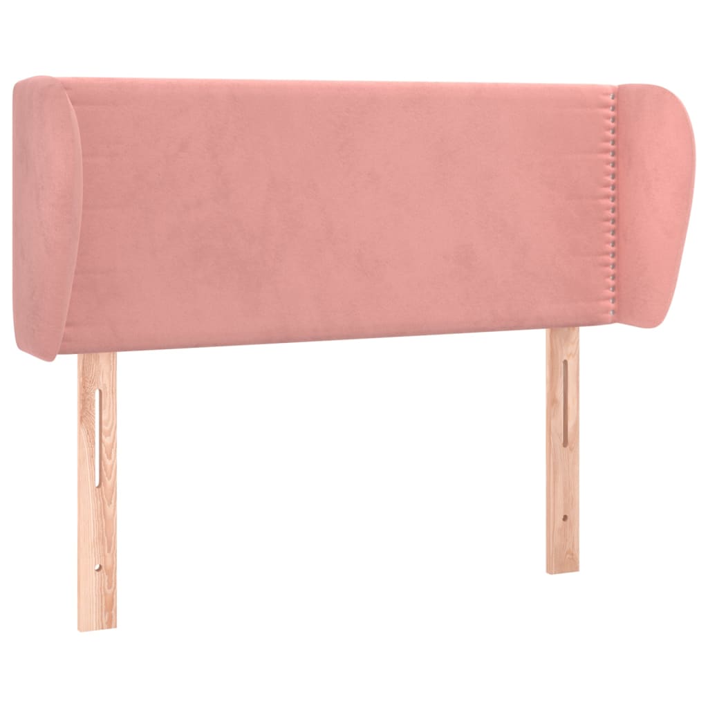 Hoofdbord Met Randen Fluweel 103 x 23 x 78/88 cm Roze