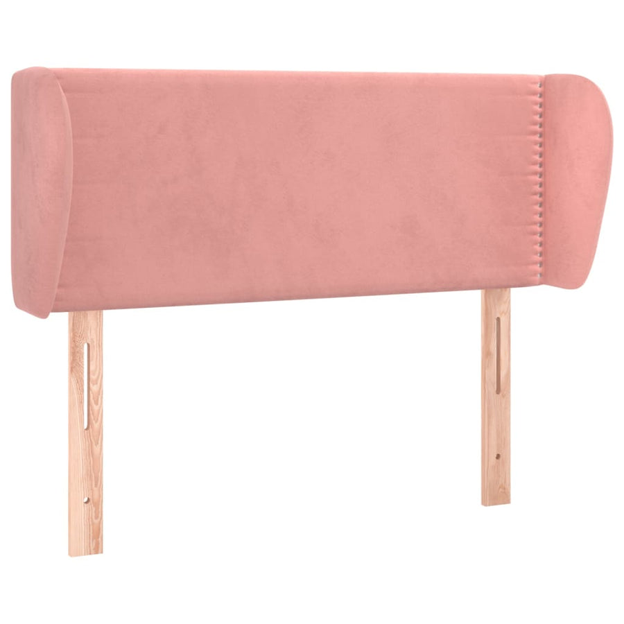 Hoofdbord Met Randen Fluweel 103 x 23 x 78/88 cm Roze