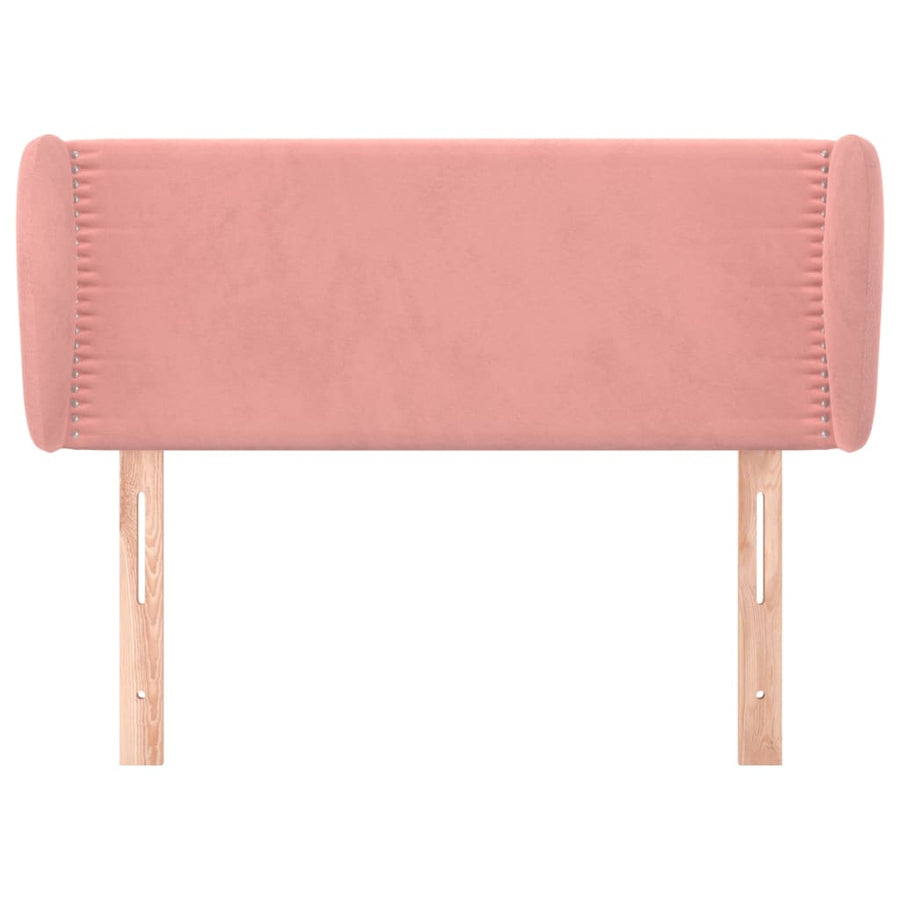 Hoofdbord Met Randen Fluweel 103 x 23 x 78/88 cm Roze