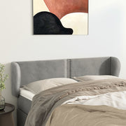 Hoofdbord 147x23x78/88 cm fluweel lichtgrijs