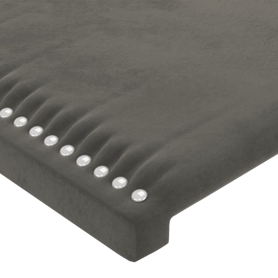 Hoofdbord Met Randen Fluweel 147 x 23 x 78/88 cm Donkergrijs