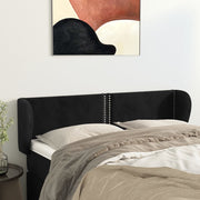 Hoofdbord 147x23x78/88 cm fluweel zwart