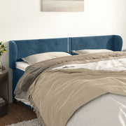 Hoofdbord 163x23x78/88 cm fluweel donkerblauw