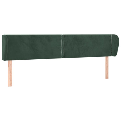 Hoofdbord Met Randen Fluweel 183 x 23 x 78/88 cm Donkergroen