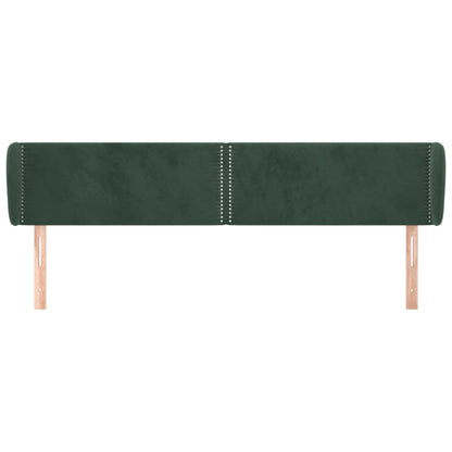 Hoofdbord Met Randen Fluweel 183 x 23 x 78/88 cm Donkergroen
