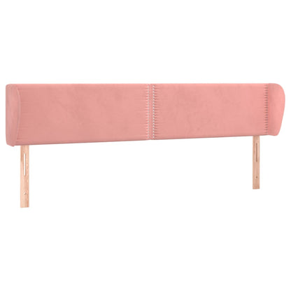 Hoofdbord Met Randen Fluweel 183 x 23 x 78/88 cm Roze