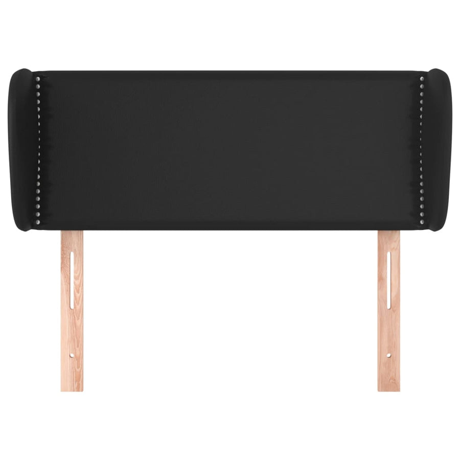 Hoofdbord met randen 83x23x78/88 cm kunstleer zwart 83 x 23 x 78/88 cm Zwart