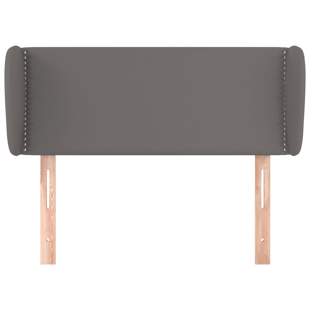 Hoofdbord met randen 83x23x78/88 cm kunstleer grijs 83 x 23 x 78/88 cm Grijs
