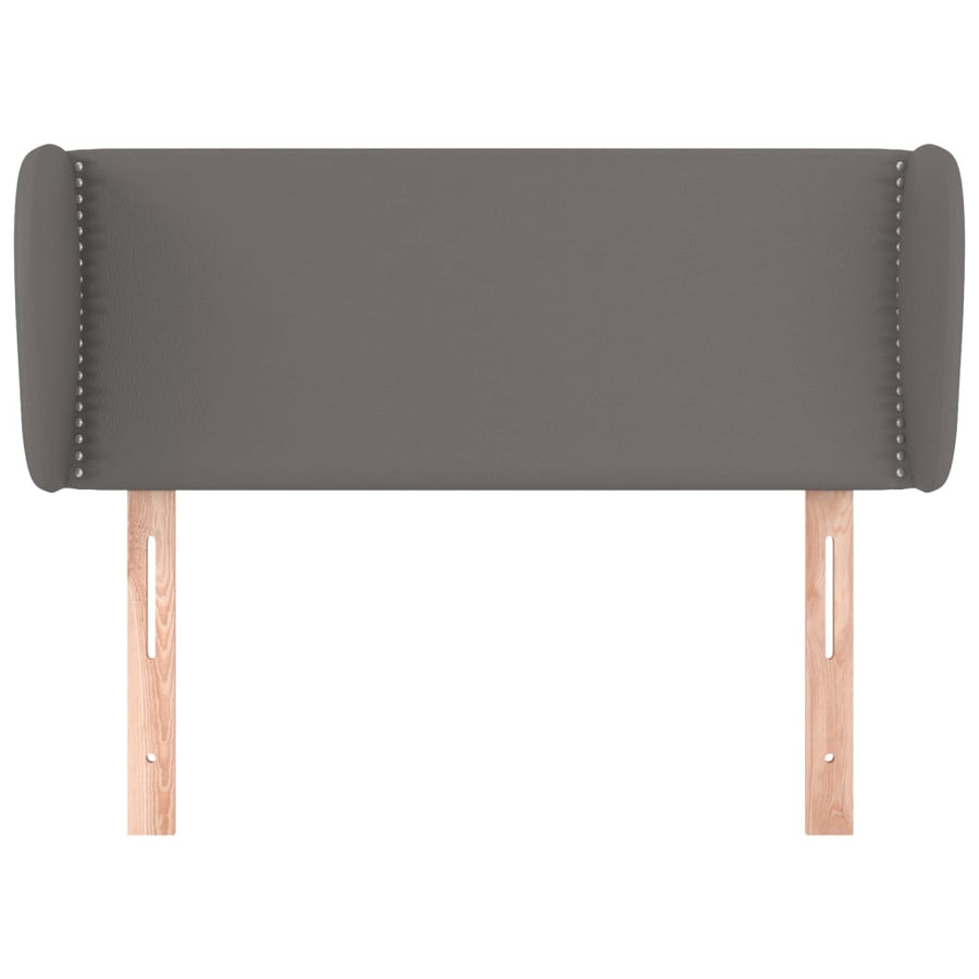 Hoofdbord met randen 83x23x78/88 cm kunstleer grijs 83 x 23 x 78/88 cm Grijs