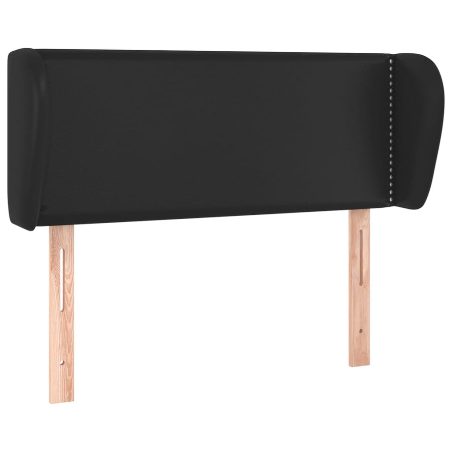 Hoofdbord met randen 93x23x78/88 cm kunstleer zwart 93 x 23 x 78/88 cm Zwart
