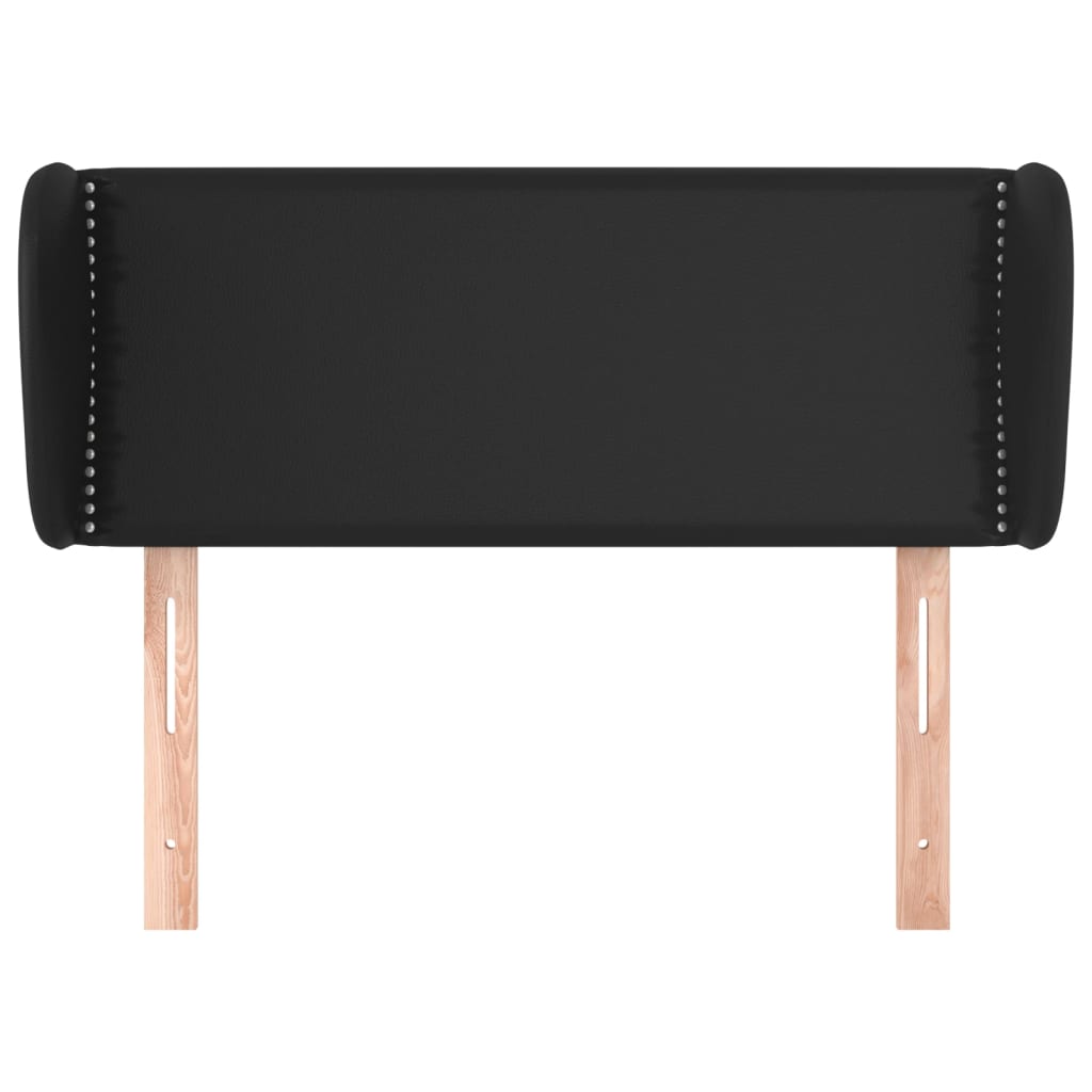 Hoofdbord met randen 103x23x78/88 cm kunstleer zwart 103 x 23 x 78/88 cm Zwart