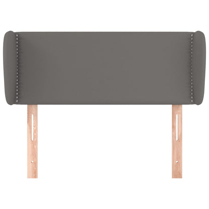 Hoofdbord met randen 103x23x78/88 cm kunstleer grijs 103 x 23 x 78/88 cm Grijs