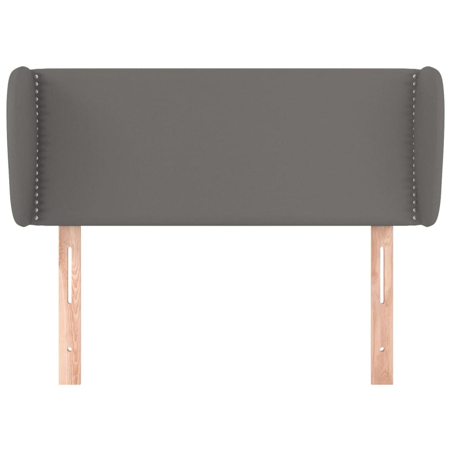 Hoofdbord met randen 103x23x78/88 cm kunstleer grijs 103 x 23 x 78/88 cm Grijs