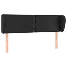 Hoofdbord met randen 147x23x78/88 cm kunstleer zwart 147 x 23 x 78/88 cm Zwart