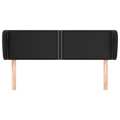 Hoofdbord met randen 147x23x78/88 cm kunstleer zwart 147 x 23 x 78/88 cm Zwart
