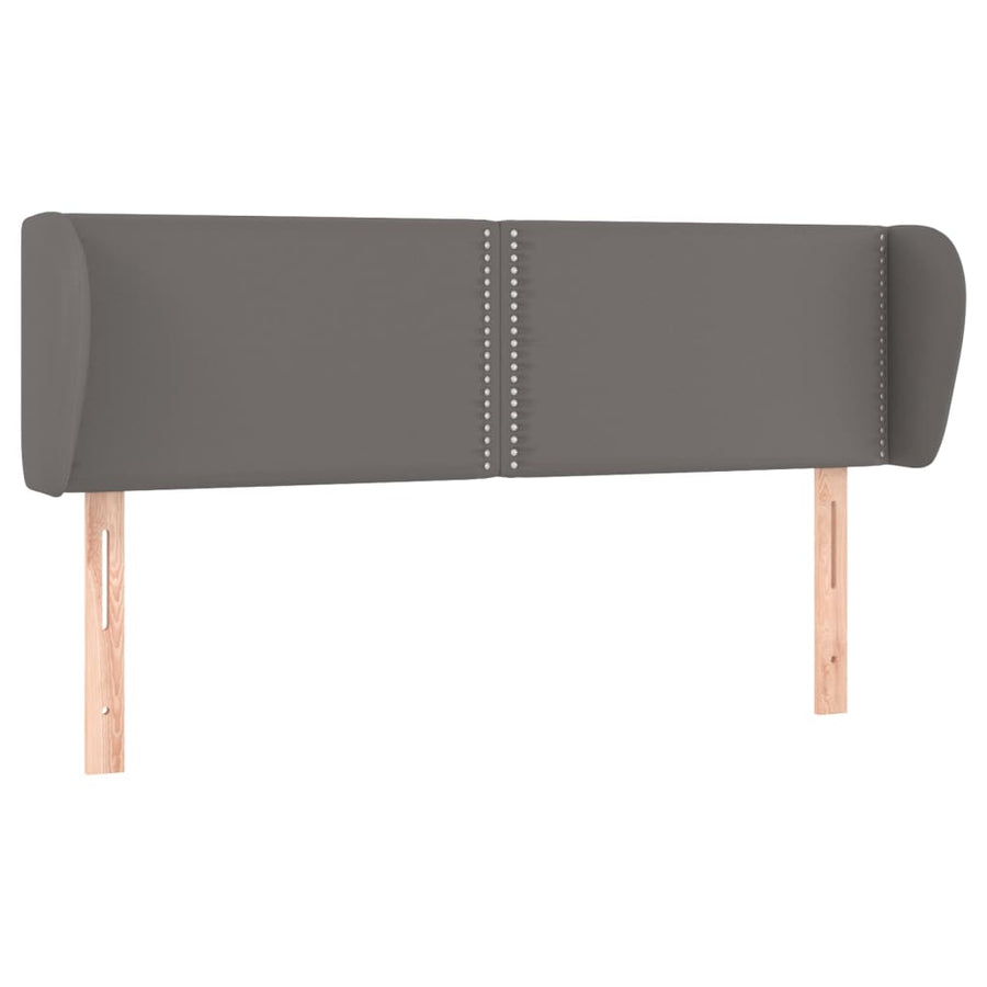 Hoofdbord met randen 147x23x78/88 cm kunstleer grijs 147 x 23 x 78/88 cm Grijs