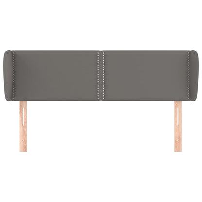 Hoofdbord met randen 147x23x78/88 cm kunstleer grijs 147 x 23 x 78/88 cm Grijs